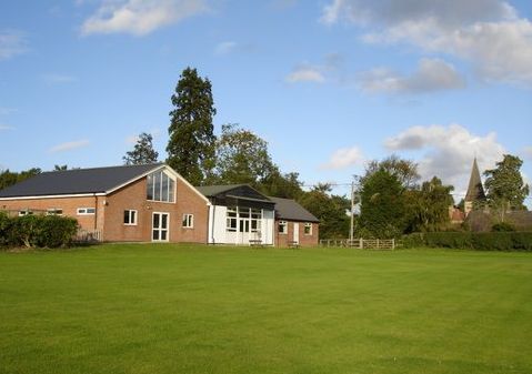 Brightwalton Village Hall beside the village field
